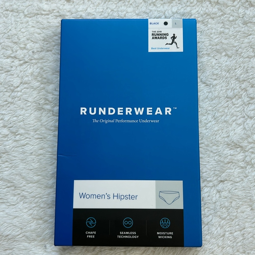 NIB (sealed box): Runderwear Women's Hipster Black Size Large